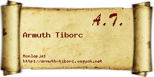 Armuth Tiborc névjegykártya